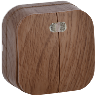 GLORY Выключатель 2-клавишный для открытой установки с индикацией 10А ВС20-2-1-ХД дуб IEK