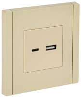 FORTE&PIANO Розетка USB A+C 3,1А FP450 ваниль IEK