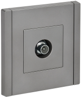 FORTE&PIANO Розетка TV проходная FP529 сталь IEK