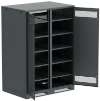 ITK LINEA B Шкаф аккумуляторный (пустой) 2000х1400х950мм двустворчатая металлическая дверь черный