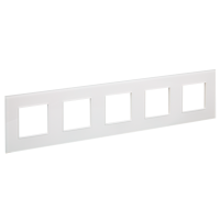 SKANDY Рамка 5-местная SK-F25W стекло арктический белый IEK
