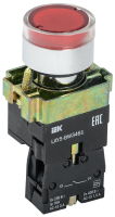 Кнопка управления LAY5-BW3461 с подсветкой красный 1NO IEK