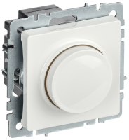 BRITE Светорегулятор поворотно-нажимной 600Вт СС10-1-0-БрБ белый IEK