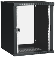 ITK Шкаф настенный LINEA WE 15U 600х600мм дверь стекло черный