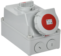 Розетка с механической блокировкой ССИ-835 63А-6ч/380В 3P+PE+N IP67 IEK