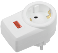 Сетевой фильтр СФ-01 1 место с заземлением 16А/250В белый IEK