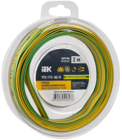 Трубка термоусадочная ТТУ нг-LS 10/5 желто-зеленая (2м/упак) IEK