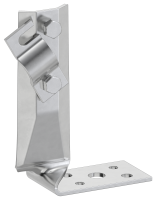 Держатель проводника круглого 6-10мм винтовой угловой скрученный h=70мм нержавеющая сталь IEK