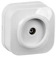 GLORY Розетка для открытой установки TV РТВ20-ХБ белый IEK