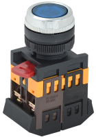 Кнопка ABLFS-22 синий d22мм неон/240В NO+NC GENERICA