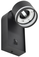 Светильник 4035 накладной настенный под лампу GX53 черный IEK