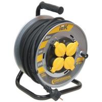 Катушка УК30 на мет с т/з 4 места 2Р+PЕ/30м КГ 3х1,5мм2 IP44 "Professional"