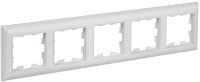 BRITE Рамка 5-местная РУ-5-БрАБ арктический белый/белый IEK