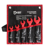 Набор диэлектрических однорожковых ключей НИИ-06 серия ПРОФИ для работ под напряжением до 1000 В, стандарт VDE (КВТ)