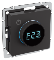 BRITE Термостат электронный с индикацией ТС10-1-БрЧ черный IEK