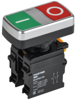 Кнопка "I-O" без подсветки d=22мм 1NO+1NC MASTER IEK