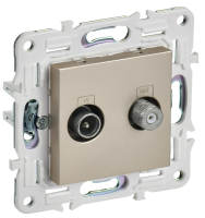 SKANDY Розетка двойная TV+SAT SK-A13Sh шампань IEK