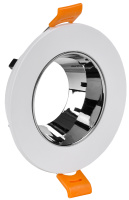 Светильник 4106 встраиваемый поворотный под лампу GU10 белый/хром пластик IEK