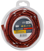 Трубка термоусадочная ТТУ нг-LS 5/2,5 красная (2м/упак) IEK