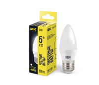 Лампа светодиодная C35 свеча 5Вт 230В 4000К E27 IEK