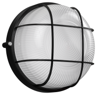 Светильник НПП1302 круг с решеткой 60Вт IP54 черный IEK