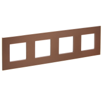 SKANDY Рамка 4-местная SK-F34Br металл шоколад IEK