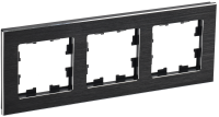 BRITE Рамка 3 -местная РУ-3-1-БрЧ металл черный IEK