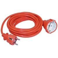 Шнур УШ-01РВ оранж. с вилкой и розеткой 2P+PE 3х1,0/5метров IEK