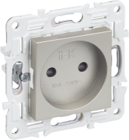 SKANDY Розетка без заземления с защитными шторками 10А SK-R01Sh шампань IEK