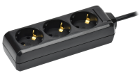Удлинитель У03 3 места с заземлением 5м 3х1мм2 16А/250В черный IEK