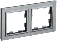 BRITE Рамка 2-местная РУ-2-БрС сталь IEK