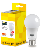 Лампа светодиодная ALFA A60 груша 10Вт 230В 3000К E27 IEK