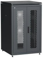 ITK LINEA N Шкаф сетевой 19" 24U 800х800мм двери передняя перфорированная задняя двустворчатая перфорированная черный