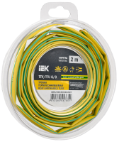 Трубка термоусадочная ТТУ нг-LS 6/3 желто-зеленая (2м/упак) IEK