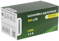 Батарейка щелочная Alkaline LR06/AA (28/бокс) GENERICA