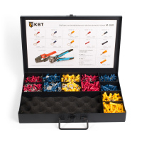 Набор изолированных наконечников и гильз М-950-0 в металлическом кейсе (КВТ)