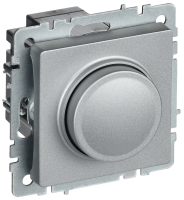 BRITE Светорегулятор поворотно-нажимной 600Вт СС10-1-0-БрА алюминий IEK