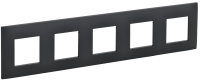 SKANDY Рамка 5-местная SK-F05G графит IEK