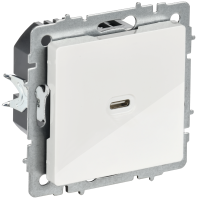 BRITE Розетка USB C 65Вт высокоскоростная зарядка РЮ12-1-БрБ белый IEK