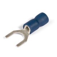 Наконечник кабельный вилочный изолированный НВИ 2.5–6 серия ПРОФИ с ПВХ манжетой (КВТ)