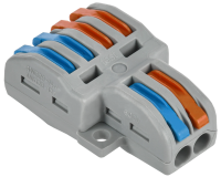 Строительно-монтажная клемма СМК 222-4124 проходная разветвительная (50шт/упак) IEK