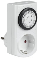 Розетка-таймер механический РТМ-1 30мин 24ч 48on/off 16А IP20 IEK