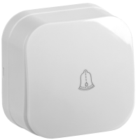 GLORY Выключатель 1-клавишный для открытой установки самовозвратный 10А ВСс20-1-0-ХБ белый IEK