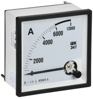 Амперметр Э47 6000/5А класс точности 1,5 96х96мм IEK