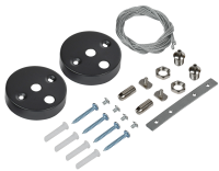 Комплект для подвесного монтажа для светильника светодиодного линейного черный IEK