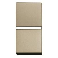 2CLA210470N1901 - Механизм 1-клавишной кнопки с нормально-открытым контактом с клавишей без символа, 1-модульный, серия Zenit, цвет шампань