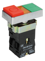 Кнопка управления LAY5-BW8465 "I-O" сдвоенная с подсветкой 1NO IEK