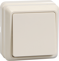 OKTAVA Выключатель 1-клавишный для открытой установки 10А ВС20-1-0-ОКм кремовый GENERICA