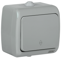 AQUATIC Выключатель 1-клавишный проходной для открытой установки 10А IP54 ВС-20-1-2-А GENERICA