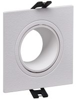 Светильник 4101 встраиваемый под лампу MR16 квадрат пластиковый белый IEK